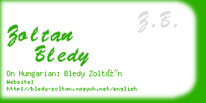 zoltan bledy business card